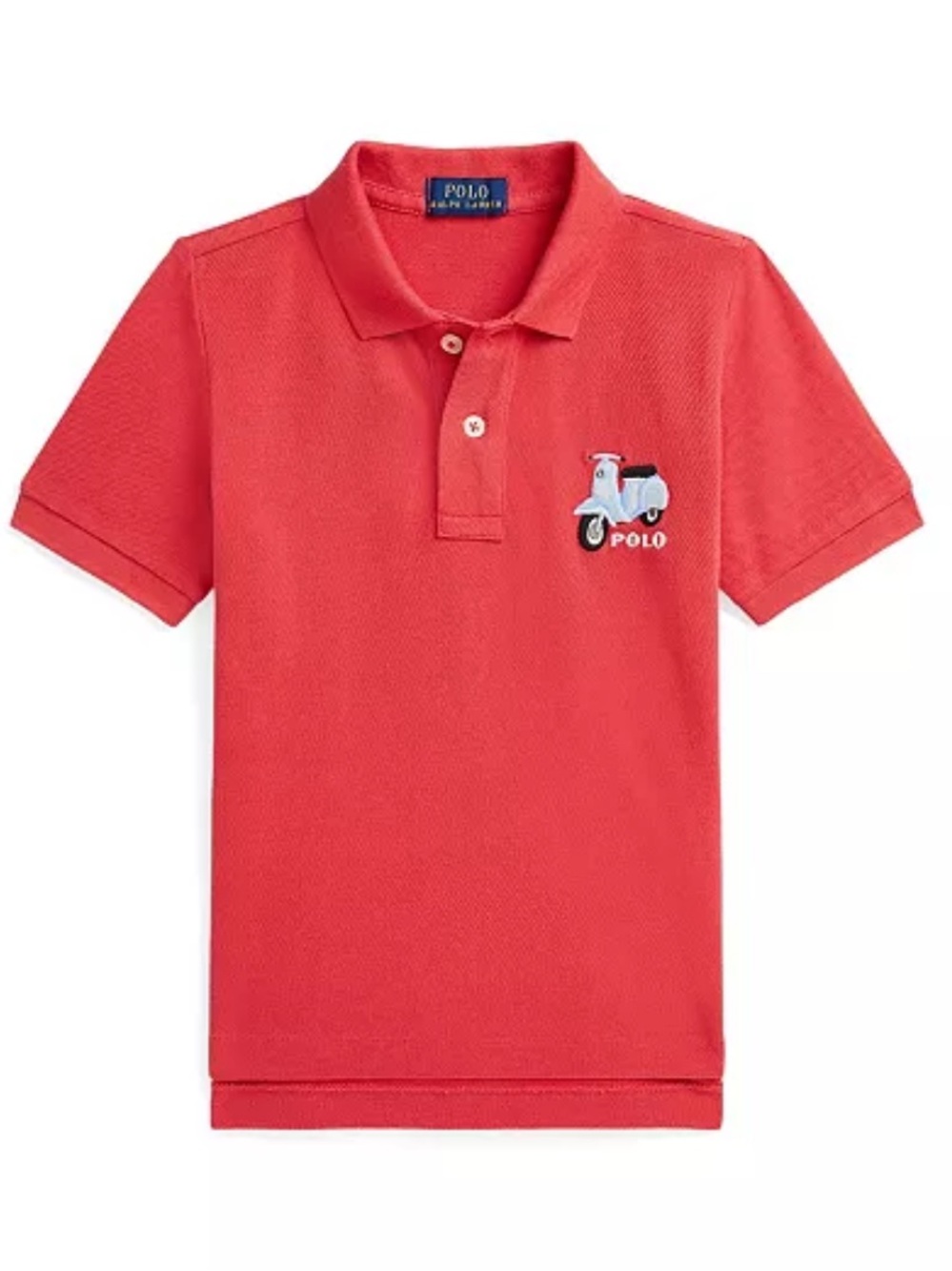 NWT Polo Ralph Lauren Little Boys Scooter-Embroidered Polo Shirt Red Preppy Sz 6